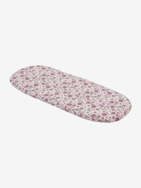 Hoes voor draagwieg van katoengaas beige, bedrukt+grijsblauw+roze, bedrukt+wit - vertbaudet enfant 