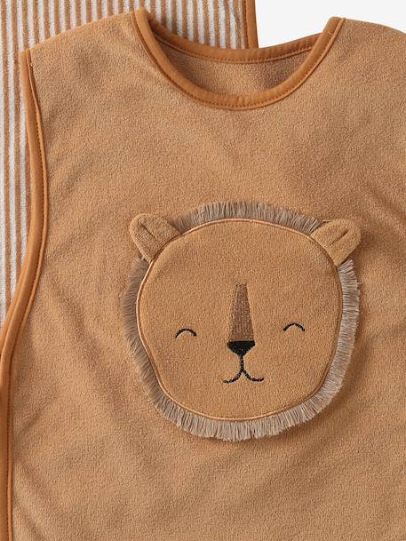 Set van 2 slabbers Lovely Leo hazelnoot+salie+touw - vertbaudet enfant 