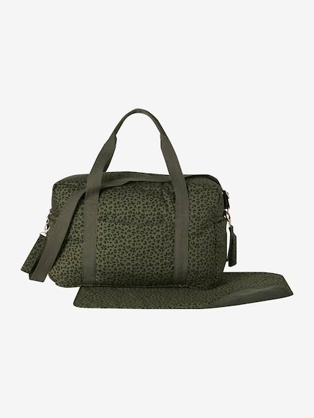 Sac à langer CATALINA 48 h beige imprimé+ficelle+kaki - vertbaudet enfant 