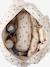 Sac à langer COLINA gaze de coton blanc imprimé+cappuccino+écru - vertbaudet enfant 