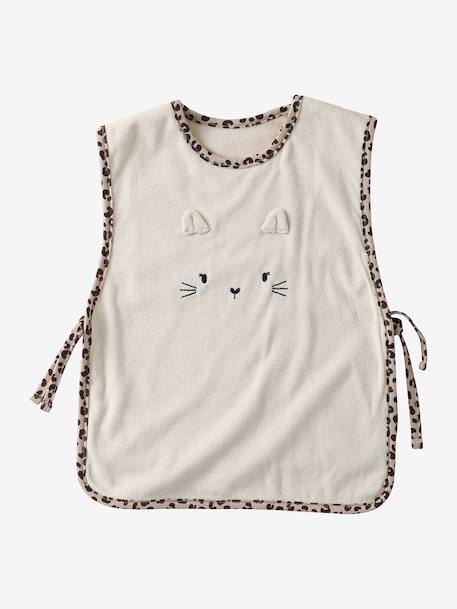 Lot 2 bavoirs tablier bébé ficelle+noisette+sauge - vertbaudet enfant 