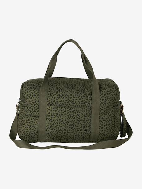 Sac à langer CATALINA 48 h beige imprimé+ficelle+kaki - vertbaudet enfant 