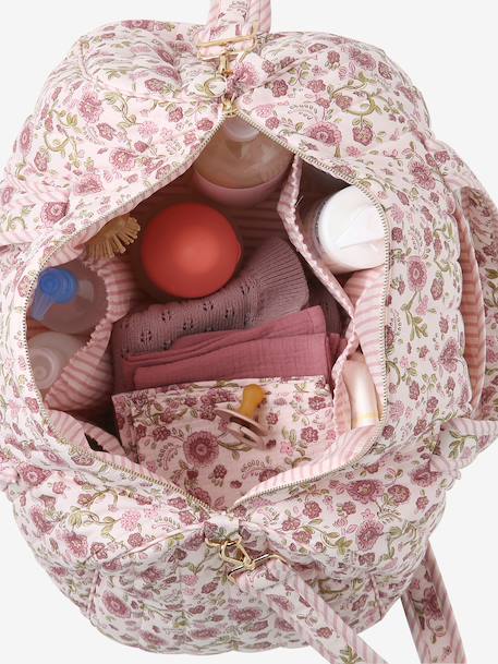 Sac à langer bohème rose imprimé - vertbaudet enfant 