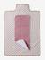 Tapis à langer de voyage écru+noisette+rose imprimé - vertbaudet enfant 
