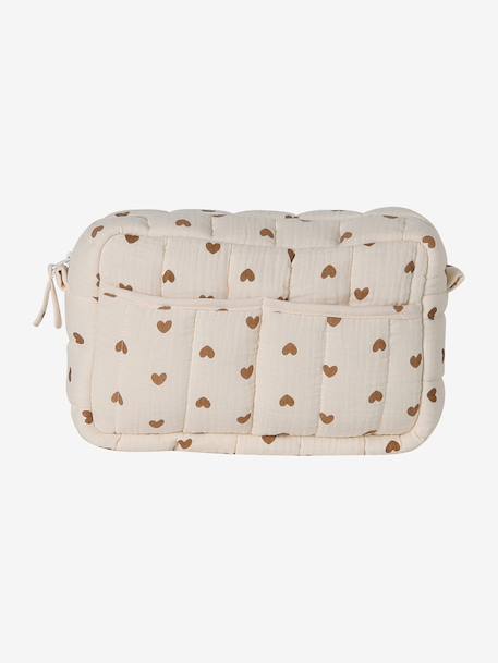 24-uurs tas MAMA TEDDY cappuccino+ecru+wit+wit, bedrukt - vertbaudet enfant 