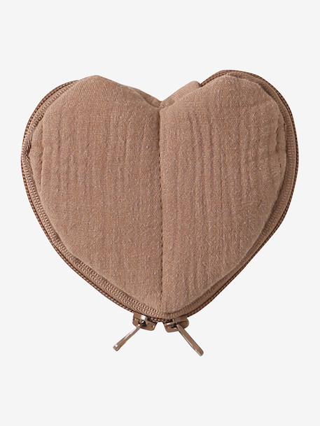 Sac à langer COLINA gaze de coton blanc imprimé+cappuccino+écru - vertbaudet enfant 