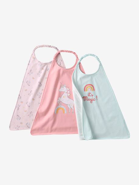 Set van 3 grote kinderslabben blauwgroen+rozen - vertbaudet enfant 
