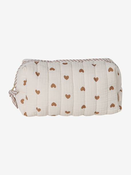 Trousse de toilette petit format blanc imprimé+ficelle - vertbaudet enfant 