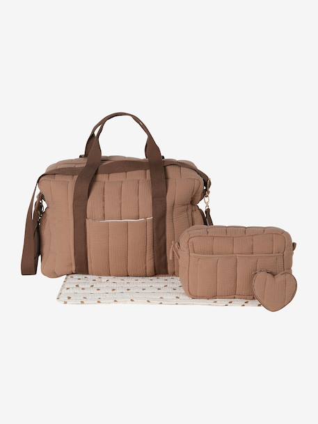 24-uurs tas MAMA TEDDY cappuccino+ecru - vertbaudet enfant 