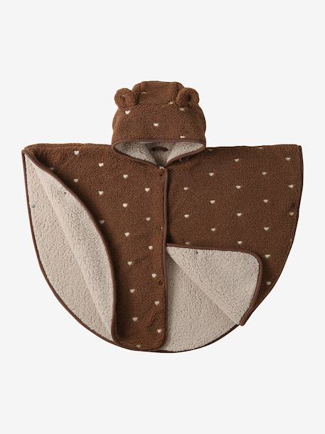 Poncho bébé pour siège auto noisette - vertbaudet enfant 