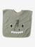Lot de 3 bavoirs animaux à enfiler écru+sauge - vertbaudet enfant 