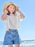 Short fille brodé bleu moyen+rose+vert sauge - vertbaudet enfant 