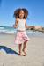 Jupe short fille en jersey écru+rose pâle - vertbaudet enfant 