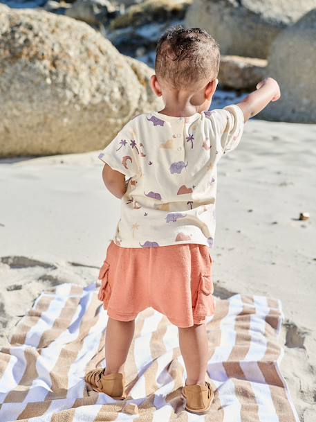 T-shirt bébé garçon imprimé vanille - vertbaudet enfant 