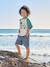 Bermuda garçon élastique bleu jean+jaune pastel+vert sapin - vertbaudet enfant 