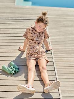 -Combi short fille twill coton