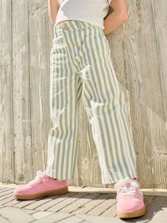 -Pantalon fille rayé