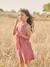 Robe fille sans manches kaki+vieux rose - vertbaudet enfant 