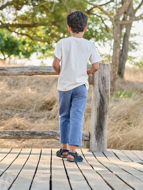 Pantalon garçon léger morphologie médium bleu - vertbaudet enfant 