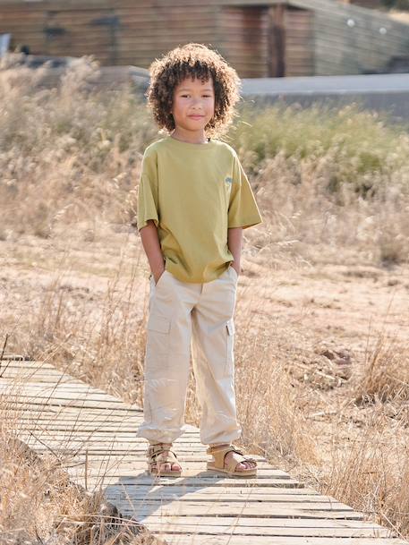 T-shirt manches courtes garçon cumin - vertbaudet enfant 