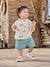 Babyset overhemd short babyjongen smaragdgroen - vertbaudet enfant 
