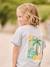 Jongensshirt met motief op de voor- en achterkant hemelsblauw+oceaanblauw+rozenhout+wit - vertbaudet enfant 