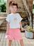 T-shirt met korte mouwen voor meisjes ecru - vertbaudet enfant 