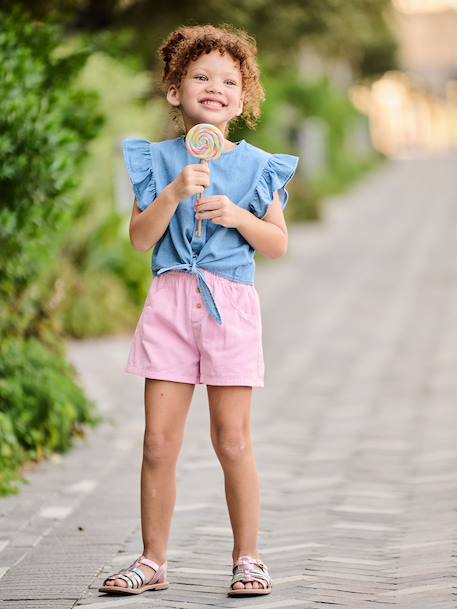 Fille-Short-Short fille facile à enfiler