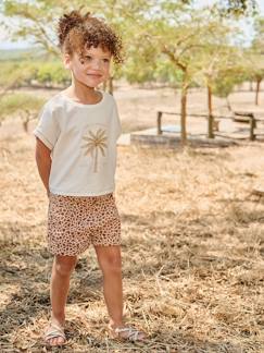 -Short twill fille imprimé