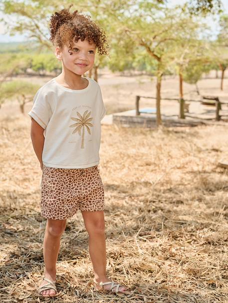 Fille-Short-Short twill fille imprimé