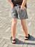 Short fille denim à motifs bleu clair+gris - vertbaudet enfant 