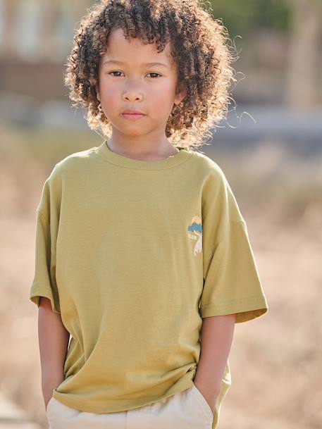 T-shirt manches courtes garçon cumin - vertbaudet enfant 