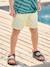 Bermuda garçon élastique bleu jean+jaune pastel+vert sapin - vertbaudet enfant 