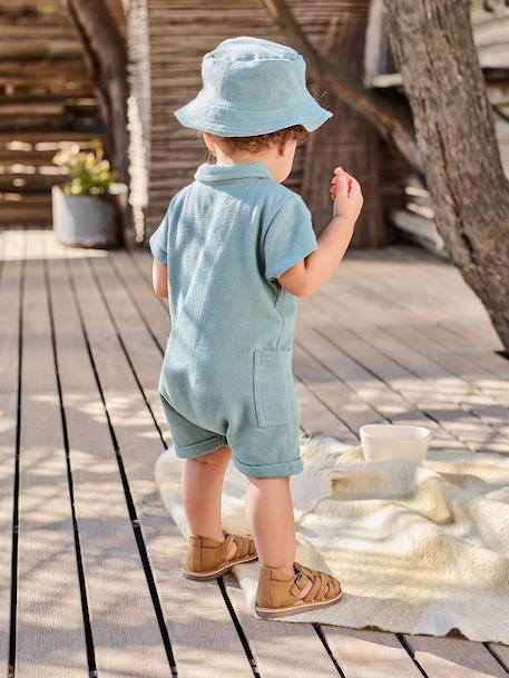 Set met babypakje en omkeerbaar hoedje smaragdgroen - vertbaudet enfant 