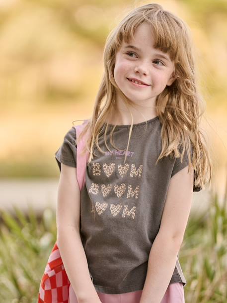 Fille-T-shirt, sous-pull-T-shirt manches courtes 