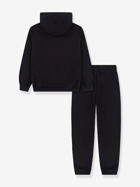 Ensemble sweat à capuche pantalon noir - vertbaudet enfant 