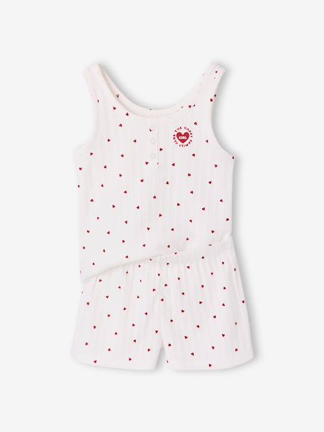 Pyjashort fille capsule famille écru - vertbaudet enfant 