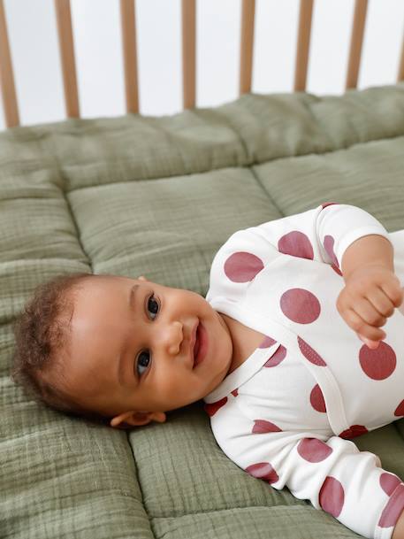 Lot de 5 bodies manches longues bébé ouverture naissance rose poudré - vertbaudet enfant 