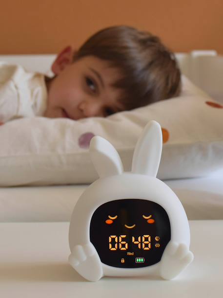 Nachtlampje en educatieve wekker Sarah wit - vertbaudet enfant 