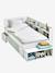 Lit plateforme enfant avec rangements BASEO blanc+rose nude+vert grisé - vertbaudet enfant 