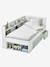 Lit plateforme enfant avec rangements BASEO blanc+rose nude+vert grisé - vertbaudet enfant 
