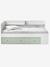 Lit plateforme enfant avec rangements BASEO blanc+rose nude+vert grisé - vertbaudet enfant 