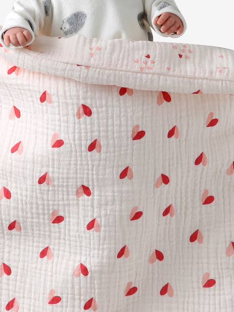Couette + oreiller poupon en gaze de coton caramel+jaune+rose+rose+rose imprimé - vertbaudet enfant 