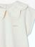 T-shirt fille col brodé fantaisie corail+écru - vertbaudet enfant 