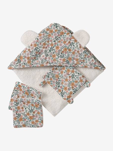 Set badcape + handschoen + luiers voor babypop geel - vertbaudet enfant 