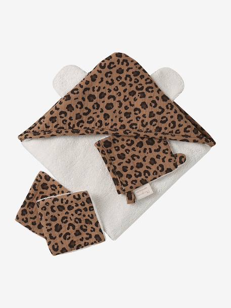 Cape de bain poupon personnalisable marron - vertbaudet enfant 