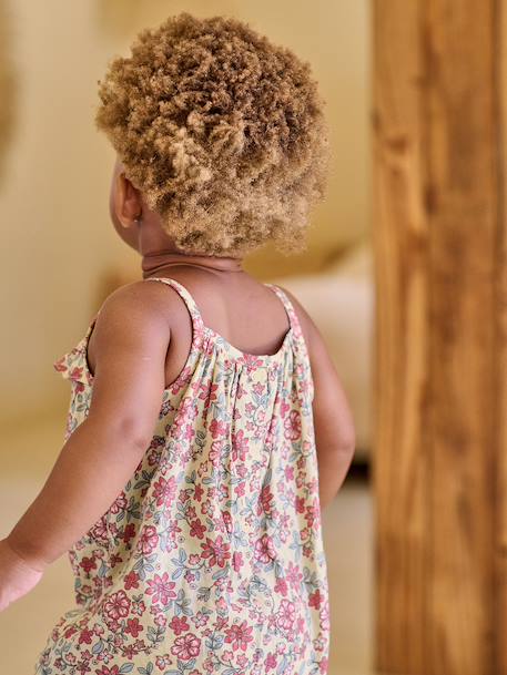 Combishort bébé fille bretelles fines jaune pâle - vertbaudet enfant 