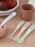 Lot de 2 cuillères ergonomiques d'apprentissage + boîte de transport ROSE/GRIS - vertbaudet enfant 