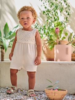 -Combishort bébé fille en crochet