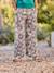 Pantalon fille large motifs fleurs vanille+vert - vertbaudet enfant 